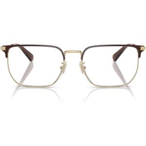 imageCOACH Mens Hc5178 Metal C Hardware Rectangular Prescription Eyewear FramesSatin Light GoldBrownDemo Lens