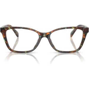 imageCOACH Womens Hc6248u Rivet Universal Fit Cat Eye Prescription Eyewear FramesJade Pearl TortoiseDemo Lens