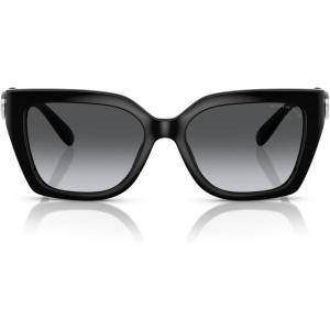 imageCOACH Womens Hc8408u Universal Fit Square SunglassesBlackGrey Gradient Polarized