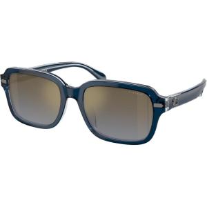 imageCoach Mens Hc8388u Universal Fit Square SunglassesDark BlueLight BlueBlue Gradient Mirrored
