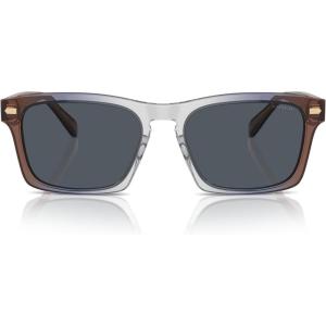 imageCoach Mens Hc8397u Universal Fit Square SunglassesPecan Blue Grey GradientBlue Grey Solid