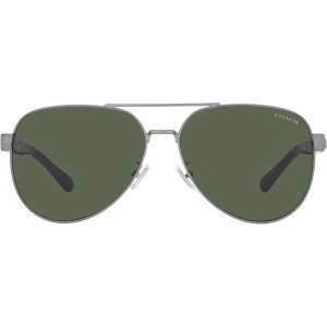 imageCoach Womens Hc7143 Aviator SunglassesSatin GunmetalDark Green Solid