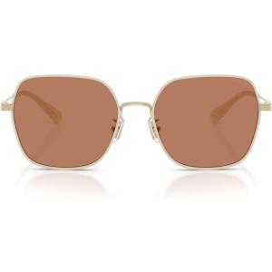 imageCoach Womens Hc7180d Square SunglassesShiny Light GoldMilkyBrown Solid