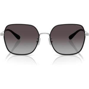 imageCoach Womens Hc7180d Square SunglassesShiny SilverBlackGrey Gradient