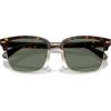 imageCOACH HC8412 Rivet Square Sunglasses Light GoldDark TortoiseGreen Solid 56 mm