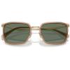 imageCOACH Mens HC7171 Metal C Hardware Square Sunglasses Light GoldSandGreen Solid 56 mm