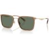 imageCOACH Mens HC7171 Metal C Hardware Square Sunglasses Light GoldSandGreen Solid 56 mm