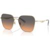 imageCOACH Womens Based on The Product Titles Butterfly Description and ItemShape Attribute SunglassesShiny Light GoldSmokey Peach Gradient
