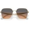 imageCOACH Womens Based on The Product Titles Butterfly Description and ItemShape Attribute SunglassesShiny Light GoldSmokey Peach Gradient