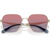 imageCOACH Womens Hc7168 Butterfly SunglassesShiny Light GoldBlue Saddle Gradient