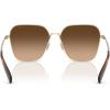 imageCOACH Womens Hc7168 Butterfly SunglassesShiny Light GoldBrown Gradient