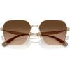 imageCOACH Womens Hc7168 Butterfly SunglassesShiny Light GoldBrown Gradient