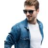 imageCoach Mens Hc8385u Universal Fit Square SunglassesBlackGrey Gradient Polarized
