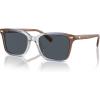 imageCoach Mens Hc8398u Universal Fit Square SunglassesPecan Blue Grey GradientBlue Grey Solid