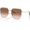 imageCoach Womens Hc7165d Square SunglassesShiny Light Gold BrownBrown Peach Gradient