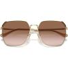 imageCoach Womens Hc7165d Square SunglassesShiny Light Gold BrownBrown Peach Gradient