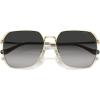 imageCoach Womens Hc7165d Square SunglassesShiny Light GoldGrey Gradient