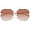 imageCoach Womens Hc7165d Square SunglassesShiny Rose GoldBurgundy Gradient
