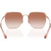 imageCoach Womens Hc7165d Square SunglassesShiny Rose GoldBurgundy Gradient