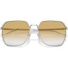 imageCoach Womens Hc7165d Square SunglassesShiny SilverYellow Clear Gradient