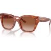 imageCoach Womens Hc8392u Universal Fit Square SunglassesCaramel TortoiseBrown Gradient