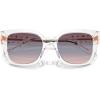 imageCoach Womens Hc8392u Universal Fit Square SunglassesTransparent ClearPurple Blue Pink Gradient