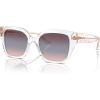 imageCoach Womens Hc8392u Universal Fit Square SunglassesTransparent ClearPurple Blue Pink Gradient