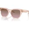 imageCoach Womens Hc8392u Universal Fit Square SunglassesTransparent Dusty RoseBrown Pink Gradient