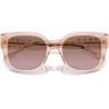 imageCoach Womens Hc8392u Universal Fit Square SunglassesTransparent Dusty RoseBrown Pink Gradient