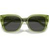 imageCoach Womens Hc8392u Universal Fit Square SunglassesTransparent Key LimeGrey Solid