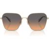 imageCOACH Womens Based on The Product Titles Butterfly Description and ItemShape Attribute SunglassesShiny Light GoldSmokey Peach Gradient