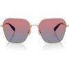 imageCOACH Womens Hc7168 Butterfly SunglassesShiny Light GoldBlue Saddle Gradient