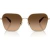 imageCOACH Womens Hc7168 Butterfly SunglassesShiny Light GoldBrown Gradient