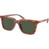 imageCoach Mens Hc8385u Universal Fit Square SunglassesCaramel TortoiseArmy Green Solid