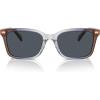 imageCoach Mens Hc8398u Universal Fit Square SunglassesPecan Blue Grey GradientBlue Grey Solid