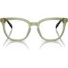 imageCoach Womens Hc6222u Universal Fit Square Prescription Eyewear FramesTransparent Green HopperDemo Lens