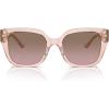 imageCoach Womens Hc8392u Universal Fit Square SunglassesTransparent Dusty RoseBrown Pink Gradient