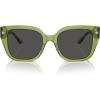 imageCoach Womens Hc8392u Universal Fit Square SunglassesTransparent Key LimeGrey Solid