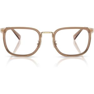 imageCOACH Mens Hc5177 Square Prescription Eyewear FramesTransparent SandDemo Lens