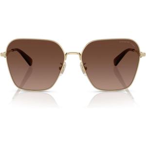imageCOACH Womens Based on The Product Titles Butterfly Description and ItemShape Attribute SunglassesShiny Light GoldBrown Gradient Polarized