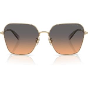 imageCOACH Womens Based on The Product Titles Butterfly Description and ItemShape Attribute SunglassesShiny Light GoldSmokey Peach Gradient