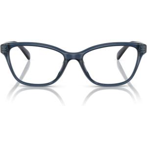 imageCOACH Womens Hc6243u Sculpted C Hardware Universal Fit Square Prescription Eyewear FramesTransparent BlueDemo Lens