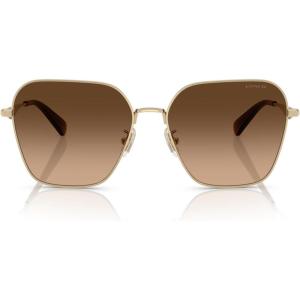 imageCOACH Womens Hc7168 Butterfly SunglassesShiny Light GoldBrown Gradient