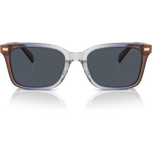 imageCoach Mens Hc8398u Universal Fit Square SunglassesPecan Blue Grey GradientBlue Grey Solid