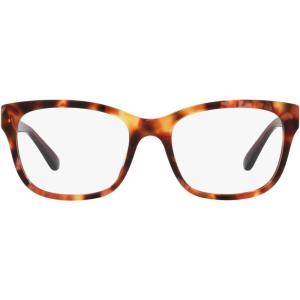 imageCoach Womens Hc6197u Universal Fit Square Prescription Eyewear FramesPearlescent Amber TortoiseDemo Lens