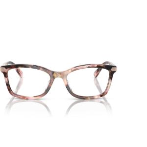 imageCoach Womens Hc6219u Universal Fit Rectangular Prescription Eyewear FramesRose Pearl TortoiseDemo Lens
