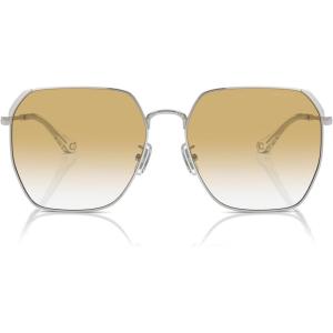 imageCoach Womens Hc7165d Square SunglassesShiny SilverYellow Clear Gradient