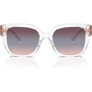 imageCoach Womens Hc8392u Universal Fit Square SunglassesTransparent ClearPurple Blue Pink Gradient