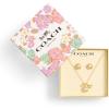 imageCOACH Womens Signature Pearl Tea Rose Boxed Jewelry Set