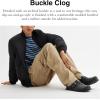 imageCoach Mens Buckle Clog in Signature Jacquard CharcoalBlack 7